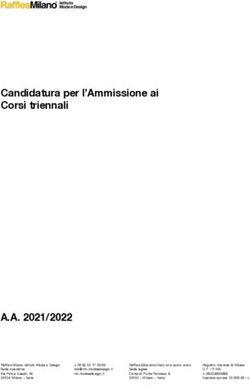 Candidatura per l'Ammissione ai Corsi triennali - A.A. 2021/2022