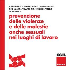 Prevenzione delle violenze e delle molestie anche sessuali nei luoghi di lavoro - APPUNTI E SUGGERIMENTI (NON ESAUSTIVI) PER LA CONTRATTAZIONE DI ...