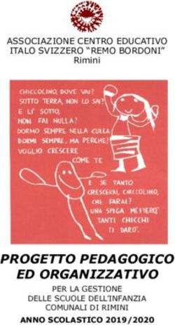PROGETTO PEDAGOGICO ED ORGANIZZATIVO - ASSOCIAZIONE CENTRO EDUCATIVO ITALO SVIZZERO "REMO BORDONI" Rimini