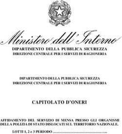 CAPITOLATO D'ONERI DIPARTIMENTO DELLA PUBBLICA SICUREZZA DIREZIONE CENTRALE PER I SERVIZI DI RAGIONERIA - Polizia