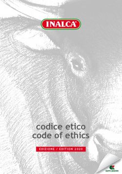 CODICE ETICO CODE OF ETHICS - EDIZIONE / EDITION 2020 - INALCA SPA