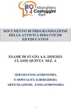 CLASSE QUINTA SEZ. A DOCUMENTO DI PROGRAMMAZIONE DELLE ATTIVITÀ DIDATTICHE ED EDUCATIVE