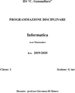 Informatica PROGRAMMAZIONE DISCIPLINARE - IIS "C. Gemmellaro" - a.s. 2019/2020 Classe