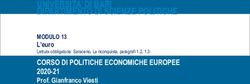 UNIVERSITA' DI BARI DIPARTIMENTO DI SCIENZE POLITICHE - CORSO DI POLITICHE ECONOMICHE EUROPEE 2020-21 - UniBa