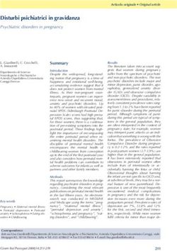 Disturbi psichiatrici in gravidanza - Psychiatric disorders in pregnancy