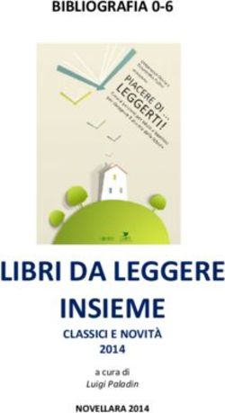 LIBRI DA LEGGERE INSIEME - CLASSICI E NOVITÀ - BIBLIOGRAFIA 0-6