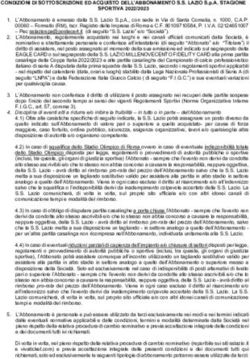 CONDIZIONI DI SOTTOSCRIZIONE ED ACQUISTO DELL'ABBONAMENTO S.S. LAZIO S.p.A. STAGIONE SPORTIVA 2022/2023