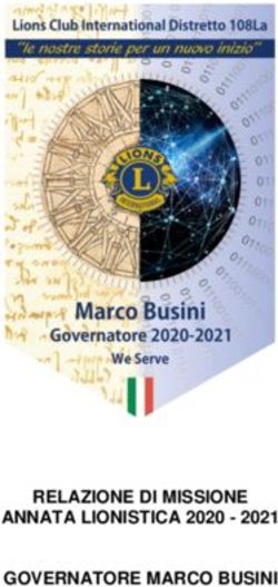 Relazione Di Missione Annata Lionistica 2020 2021 Governatore Marco Busini Lions 4600