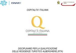 OSPITALITA' ITALIANA DISCIPLINARE PER LA QUALIFICAZIONE DELLE RESIDENZE TURISTICO ALBERGHIERE (RTA)