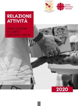 RELAZIONE ATTIVIT&Agrave; 2020 - Caritas Verona