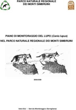 PARCO NATURALE REGIONALE DEI MONTI SIMBRUINI NEL PARCO NATURALE REGIONALE DEI MONTI SIMBRUINI - PIANO DI MONITORAGGIO DEL LUPO (Canis lupus) ...