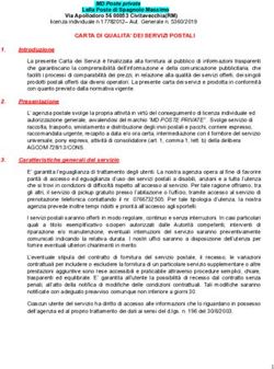 CARTA DI QUALITA' DEI SERVIZI POSTALI
