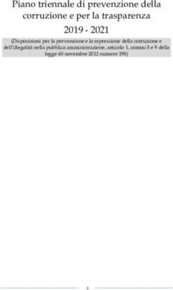 Piano triennale di prevenzione della corruzione e per la trasparenza 2019 2021