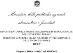 Ministero delle politiche agricole alimentari e forestali - PIUE V DIPARTIMENTO DELLE POLITICHE EUROPEE E INTERNAZIONALI E