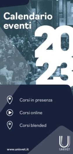 Calendario eventi - Corsi in presenza Corsi online Corsi blended www.unisvet.it
