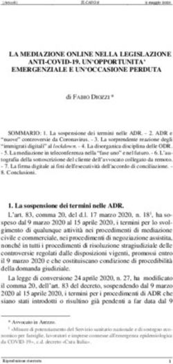 LA MEDIAZIONE ONLINE NELLA LEGISLAZIONE ANTI-COVID-19. UN'OPPORTUNITA' EMERGENZIALE E UN'OCCASIONE PERDUTA