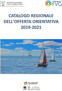 CATALOGO REGIONALE DELL'OFFERTA ORIENTATIVA 2019-2021