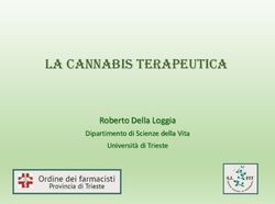LA CANNABIS TERAPEUTICA - Roberto Della Loggia Dipartimento di Scienze della Vita - Ordine dei farmacisti