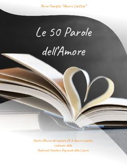 Le 50 Parole dell'Amore - Anno Famiglia "Amoris Laetitia" - Parole d'Amore dal capitolo IV di Amoris Laetitia - Diocesi di Chiavari