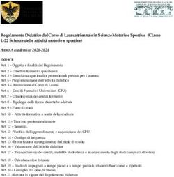 Regolamento Didattico del Corso di Laurea triennale in Scienze Motorie e Sportive (Classe L-22 Scienze delle attivit&agrave; motorie e sportive) Anno ...