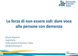 La forza di non essere soli: dare voce alle persone con demenza - Mario Possenti Segretario Federazione Alzheimer Italia