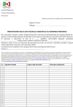 PRESENTAZIONE DELLA LISTA DEI/DELLE CANDIDATI/E ALL'ASSEMBLEA REGIONALE