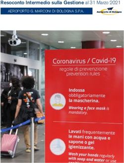 Resoconto Intermedio sulla Gestione al 31 Marzo 2021 - AEROPORTO G. MARCONI DI BOLOGNA S.P.A.