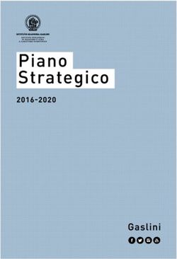 Piano Strategico 2016-2020 - Istituto Giannina Gaslini