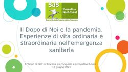 Il Dopo di Noi e la pandemia. Esperienze di vita ordinaria e straordinaria nell'emergenza sanitaria - Il "Dopo di Noi" in Toscana tra conquiste e ...