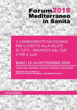 IL CAMBIAMENTO NECESSARIO PER IL DIRITTO ALLA SALUTE DI TUTTI - PROPOSTE DAL SUD E PER IL SUD - BARI | 13-14 SETTEMBRE 2018