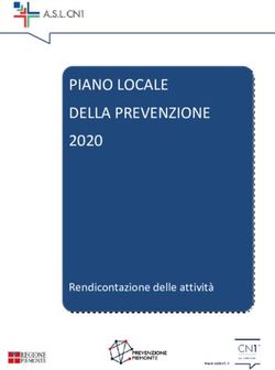 PIANO LOCALE DELLA PREVENZIONE 2020 - Rendicontazione delle attività - Regione ...