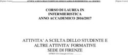 ATTIVITA' A SCELTA DELLO STUDENTE E ALTRE ATTIVITA' FORMATIVE SEDE DI FIRENZE