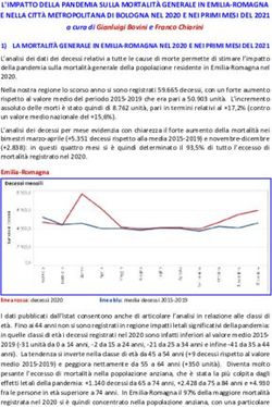 L'IMPATTO DELLA PANDEMIA SULLA MORTALIT&Agrave; GENERALE IN EMILIA-ROMAGNA E NELLA CITT&Agrave; METROPOLITANA DI BOLOGNA NEL 2020 E NEI PRIMI MESI DEL 2021