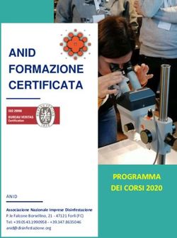 ANID FORMAZIONE CERTIFICATA - PROGRAMMA DEI CORSI 2020