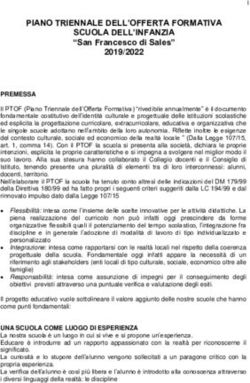 PIANO TRIENNALE DELL'OFFERTA FORMATIVA SCUOLA DELL'INFANZIA - Istituto San Francesco di Sales