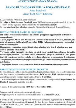 ASSOCIAZIONE AMICI DI ANNA - BANDO DI CONCORSO PER LA BORSA TEATRALE