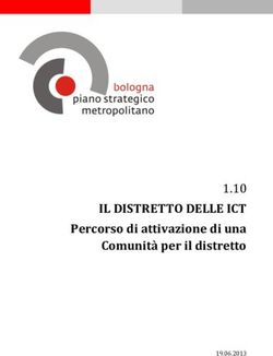 IL DISTRETTO DELLE ICT - Percorso di attivazione di una Comunit&agrave; per il distretto 1.10