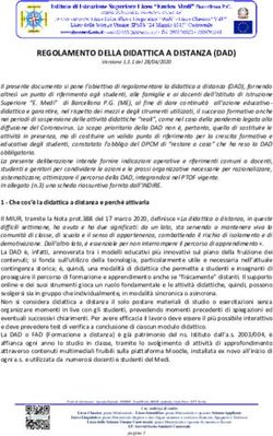 REGOLAMENTO DELLA DIDATTICA A DISTANZA (DAD)