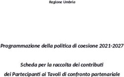 Programmazione della politica di coesione 2021-2027 Scheda per la raccolta dei contributi dei Partecipanti ai Tavoli di confronto partenariale ...