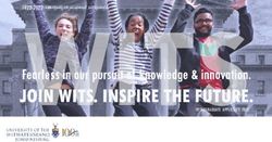 JOIN WITS. INSPIRE THE FUTURE. - UNDERGRADUATE APPLICANTS 2022