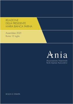 RELAZIONE DELLA PRESIDENTE MARIA BIANCA FARINA