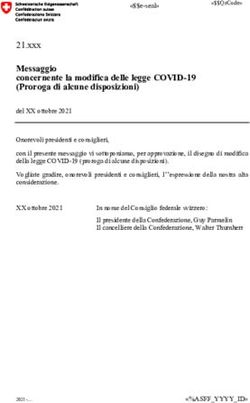 Messaggio concernente la modifica delle legge COVID-19 (Proroga di alcune disposizioni)