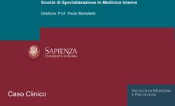 Caso Clinico - Scuola di Specializzazione in Medicina Interna Direttore: Prof. Paolo Martelletti