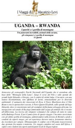 UGANDA - RWANDA - I Viaggi di Maurizio Levi