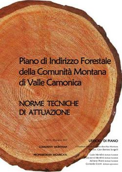 Piano di Indirizzo Forestale della Comunit&agrave; Montana di Valle Camonica - Comunit&agrave; ...