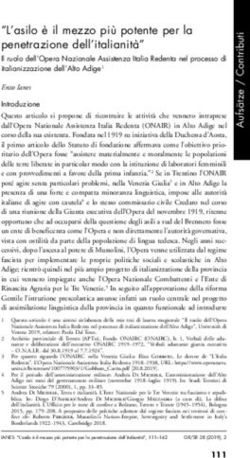 L'asilo è il mezzo più potente per la penetrazione dell'italianità
