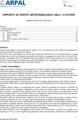 RAPPORTO DI EVENTO METEOIDROLOGICO DELL'1-2/12/2020 - Arpal