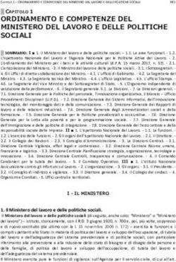 ORDINAMENTO E COMPETENZE DEL MINISTERO DEL LAVORO E DELLE POLITICHE SOCIALI