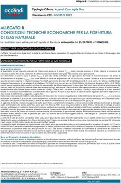 ALLEGATO B CONDIZIONI TECNICHE ECONOMICHE PER LA FORNITURA DI GAS NATURALE - Accendi Coop