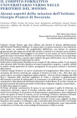 IL COMPITO FORMATIVO UNIVERSITARIO VERSO NELLE PERIFERIE DEL MONDO.